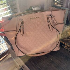 Michael Kors Pale Pink Tote with Gold Hardware